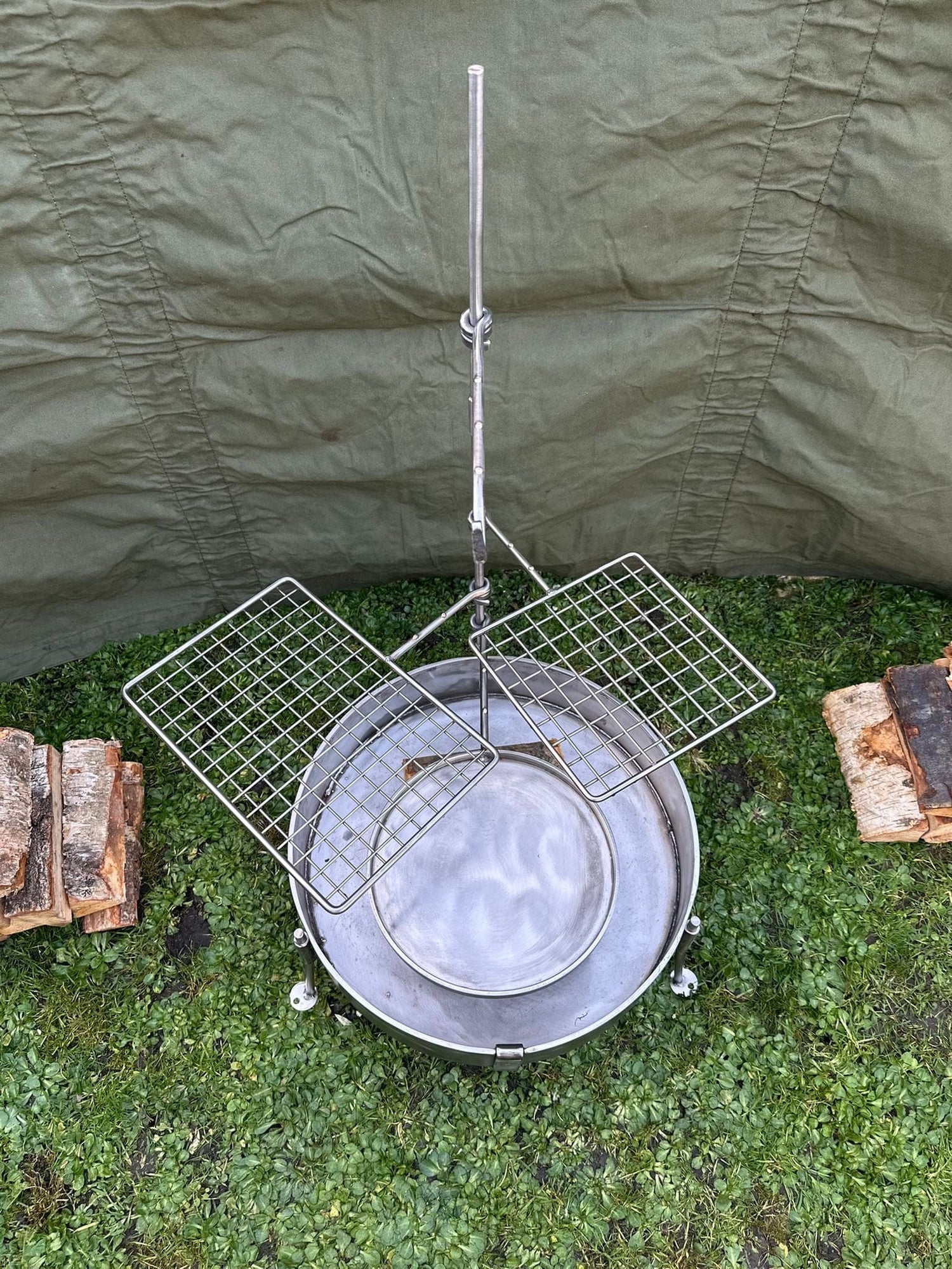 50 Fire Pit & BBQ - Stainless Steel