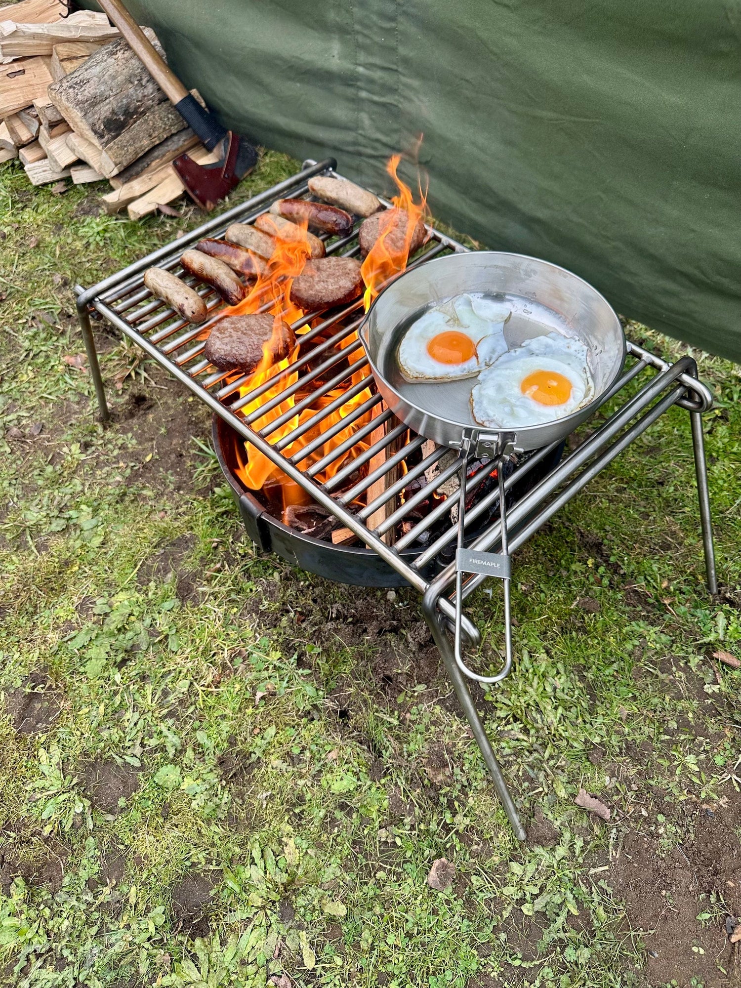 stainless steel bbq camping grill