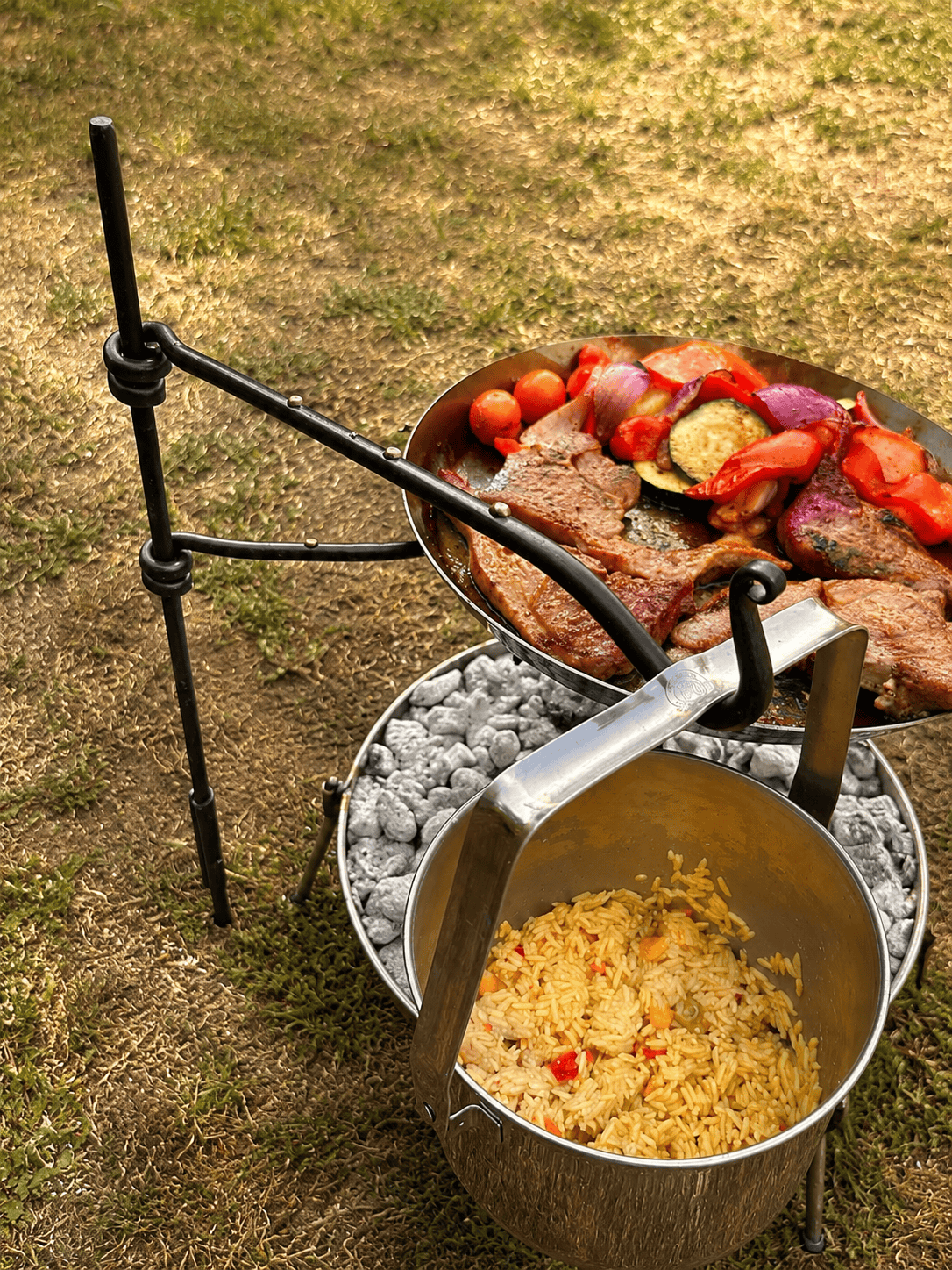 The Original Pan Mini Fire Anchor for Outdoor Cooking
