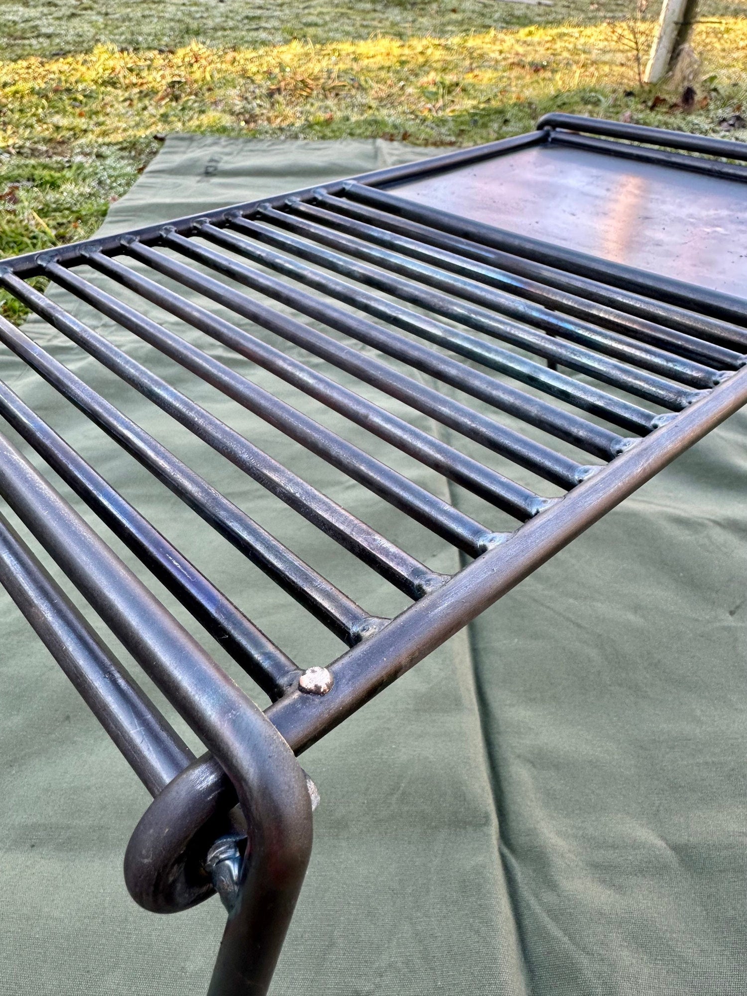 Split Camp Grill. Robust and heavy duty folding grill