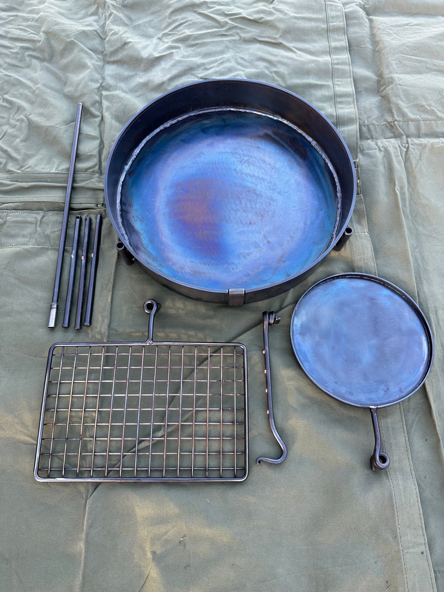 Fire Pit 50 Cook Station Portable Fire Pit BBQ Set