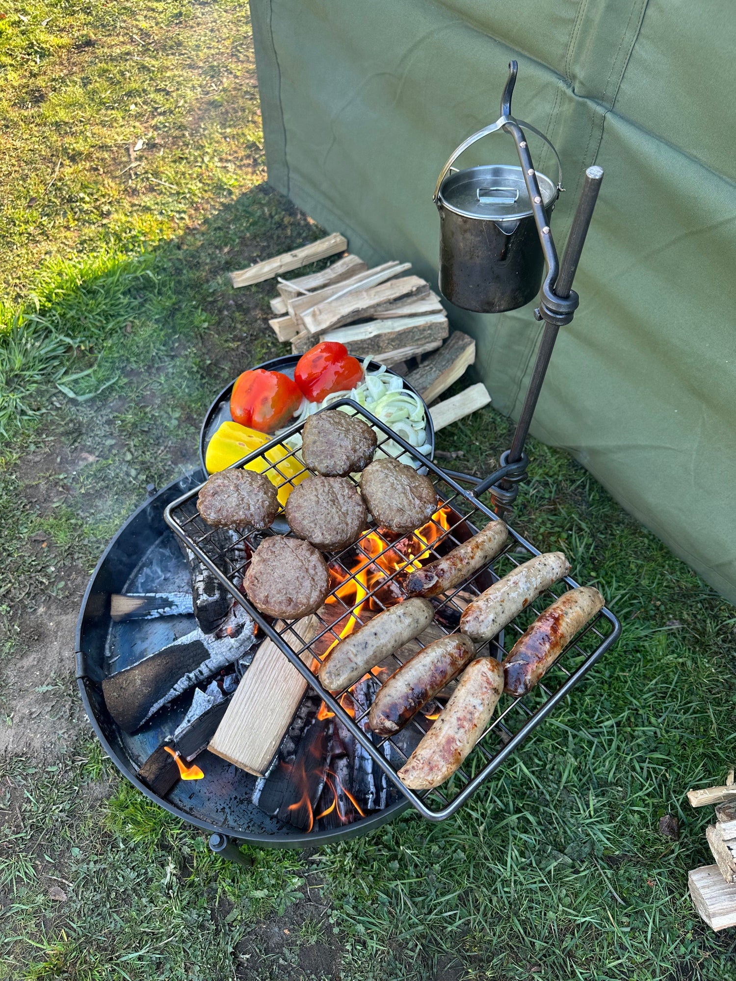 BBQ Grill arm for fire anchors