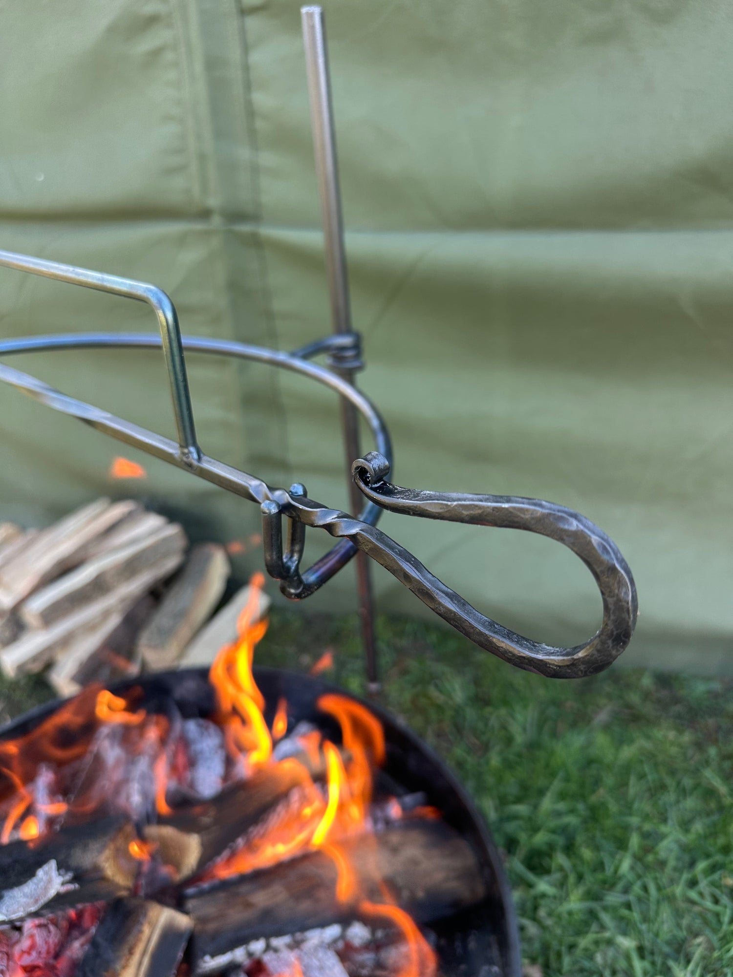 Spit roast and holder