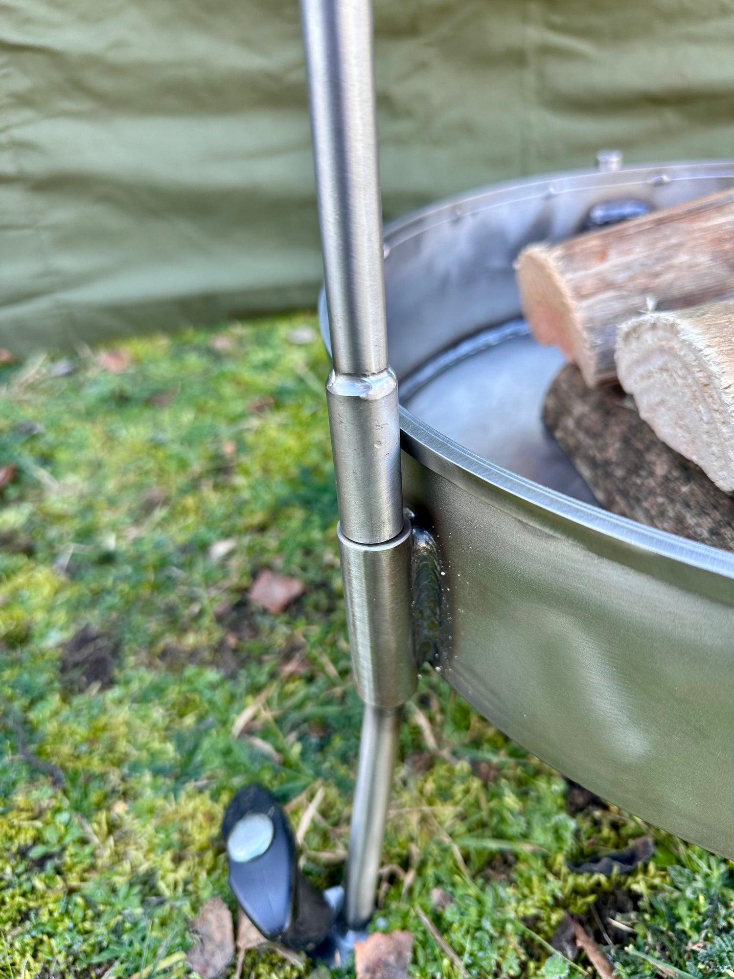 35cm Stainless Steel Main Pole for Fire Pits Cook Station