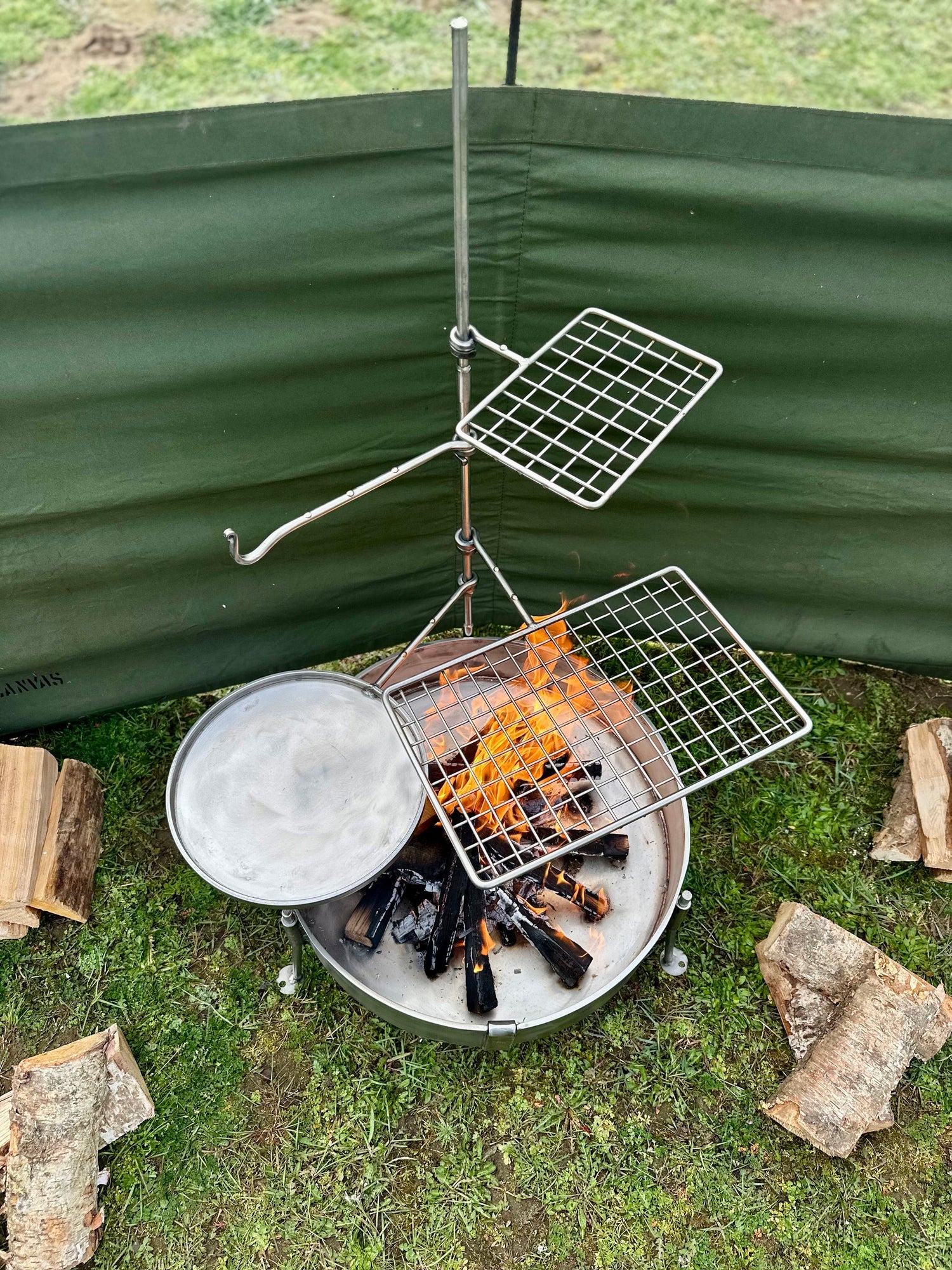 50 Fire Pit & BBQ - Stainless Steel