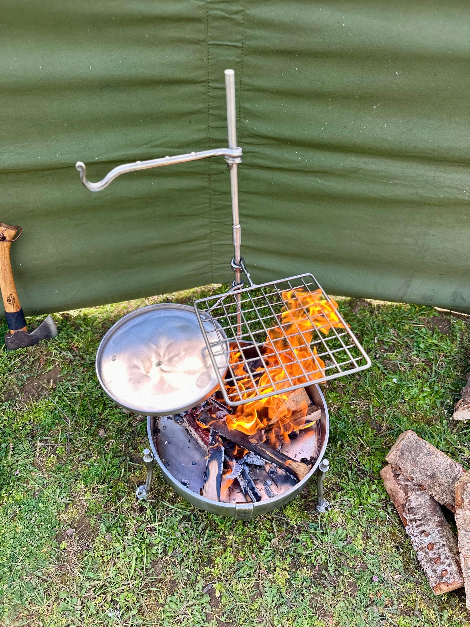 35 Fire Pit & BBQ - Stainless Steel