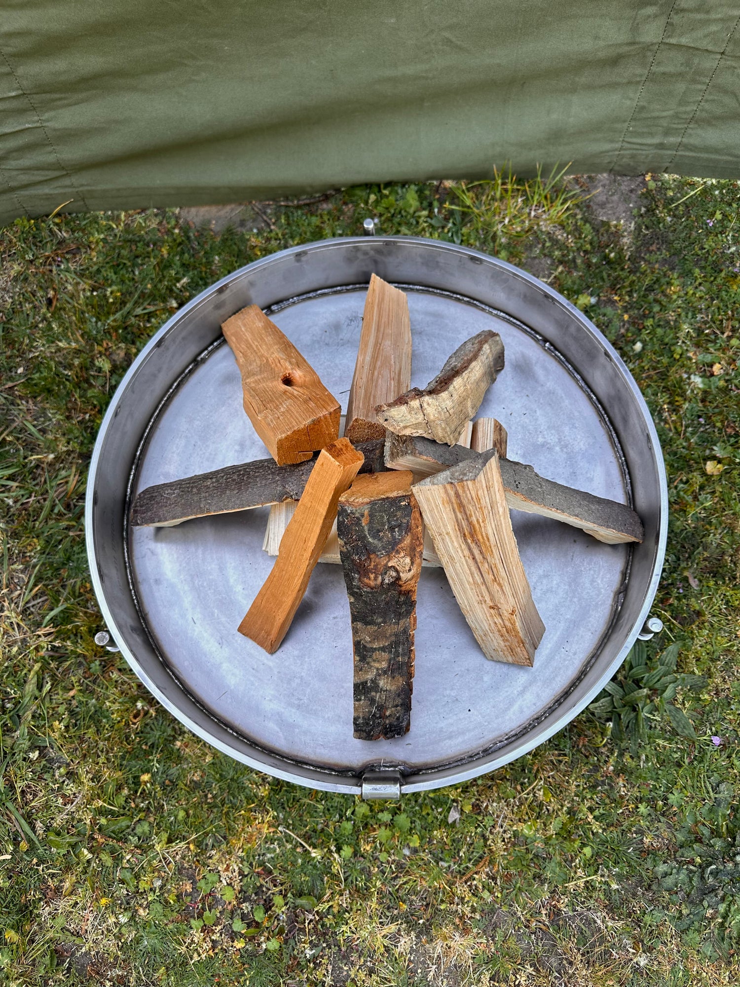 50cm Stainless Steel Fire Pit Low Grounded for Folding Grills