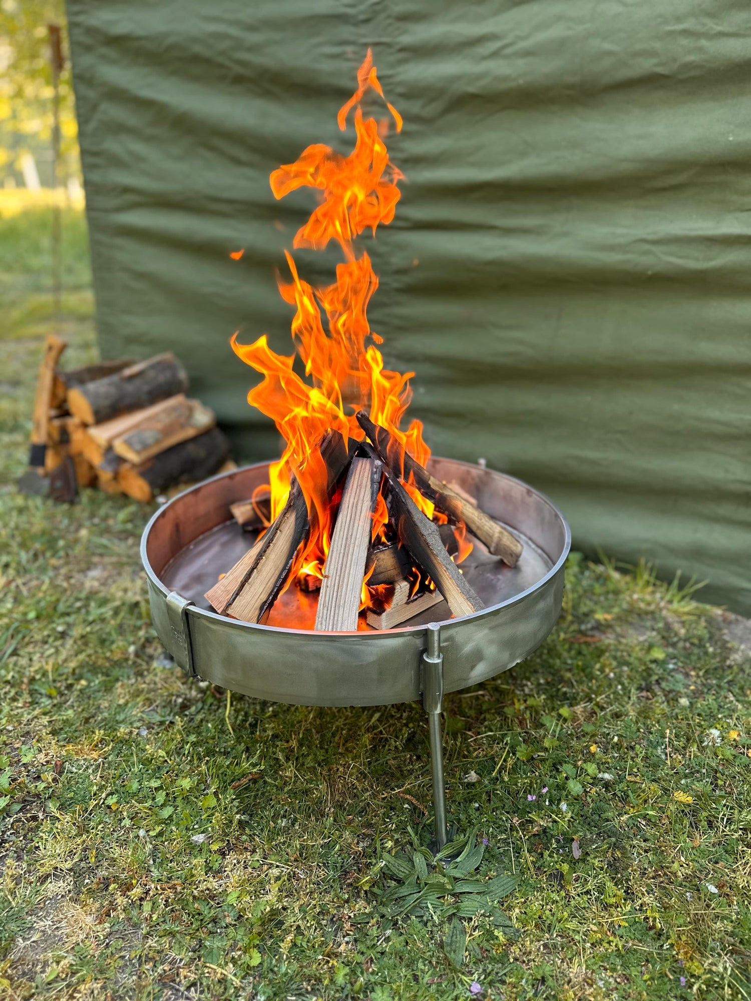50cm Stainless Steel Fire Pit Low Grounded for Folding Grills