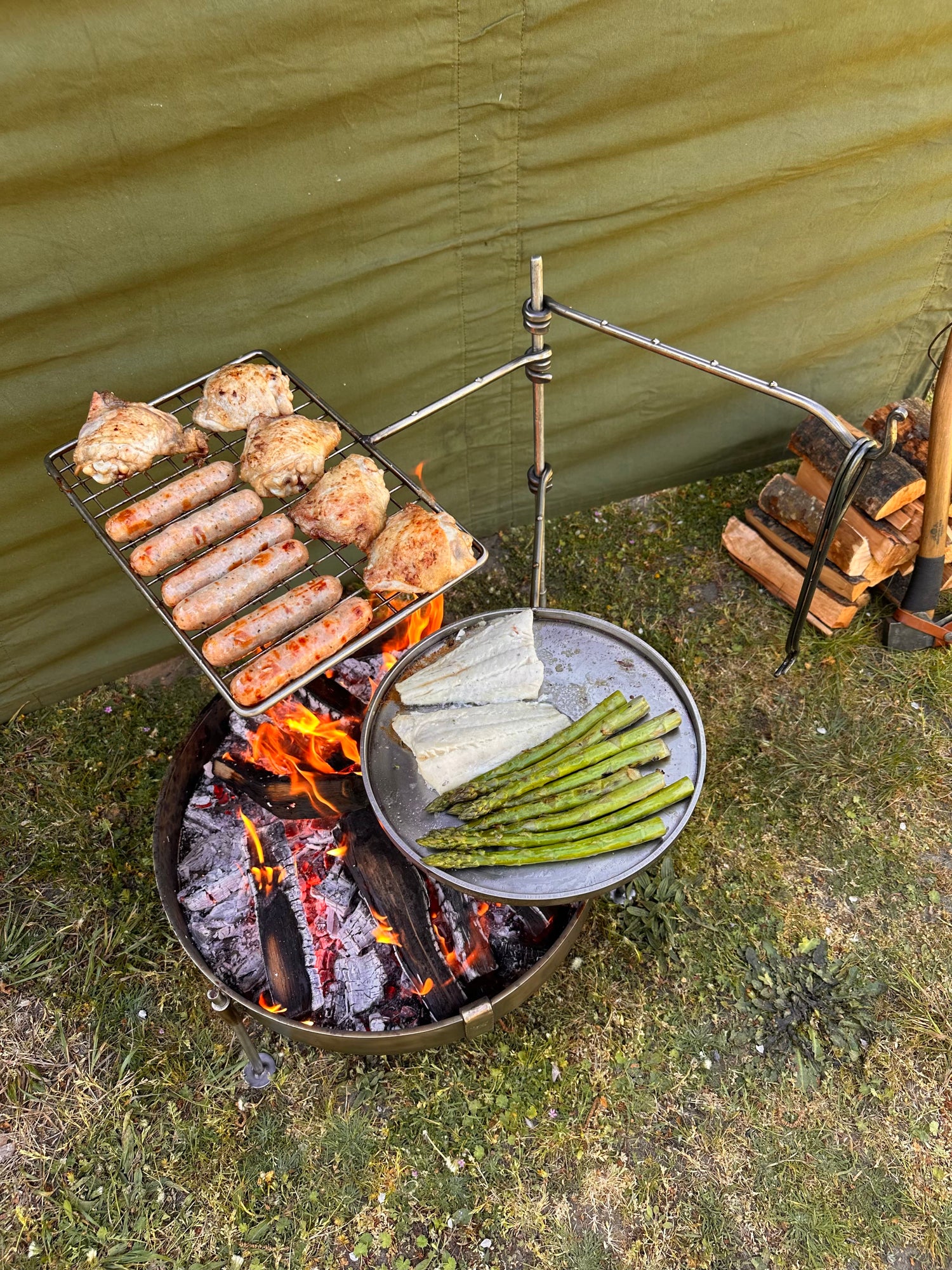 Premium Stainless Steel Fire Anchor – Outdoor Cooking System