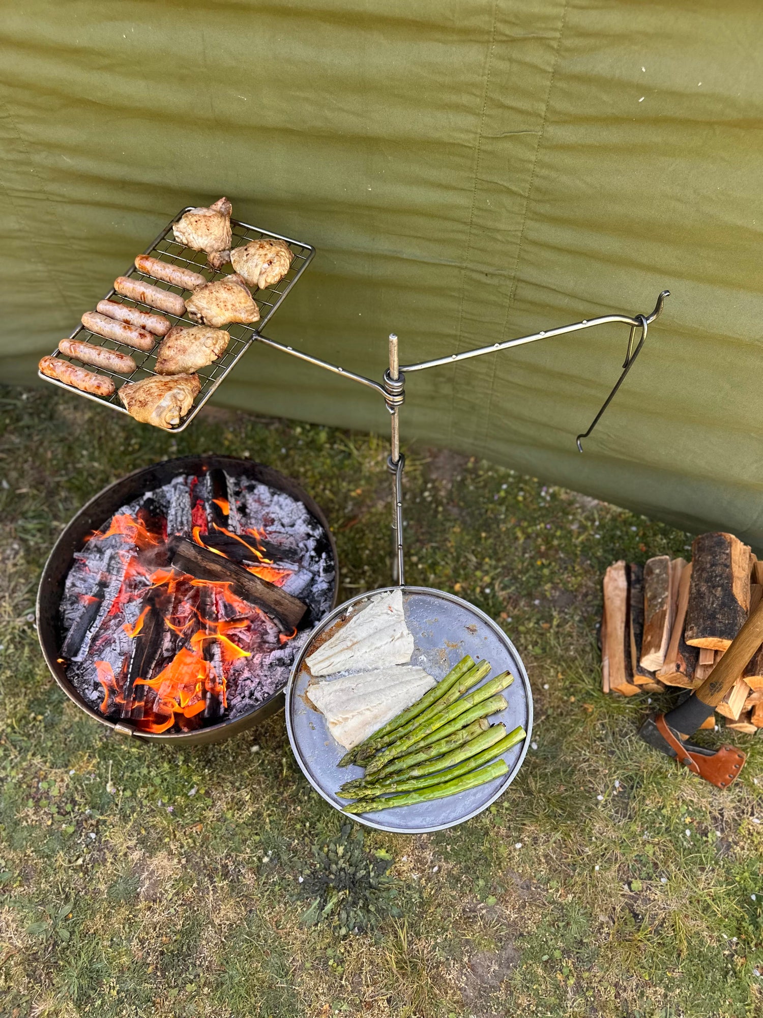 Premium Stainless Steel Fire Anchor – Outdoor Cooking System