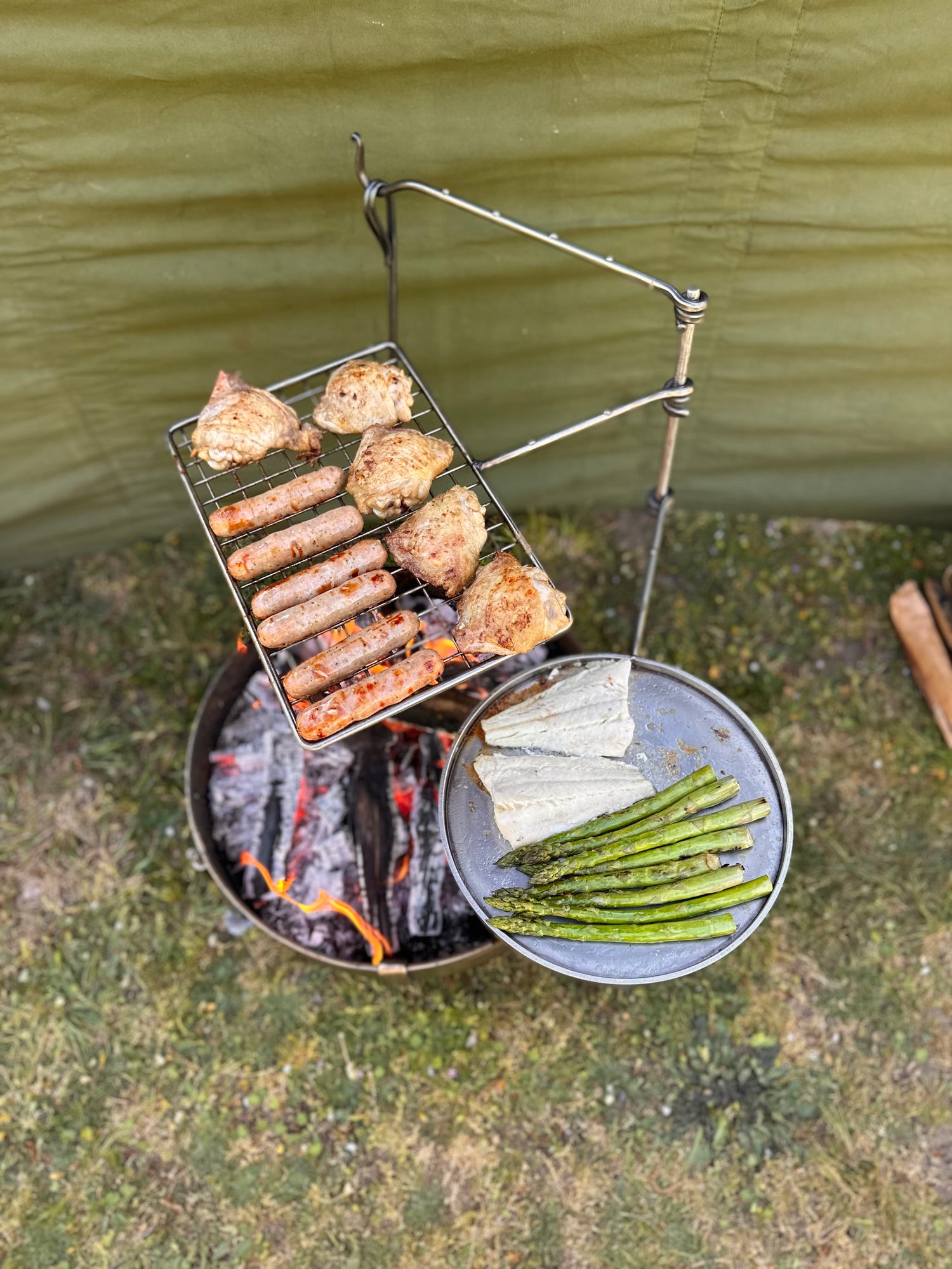 Premium Stainless Steel Fire Anchor – Outdoor Cooking System