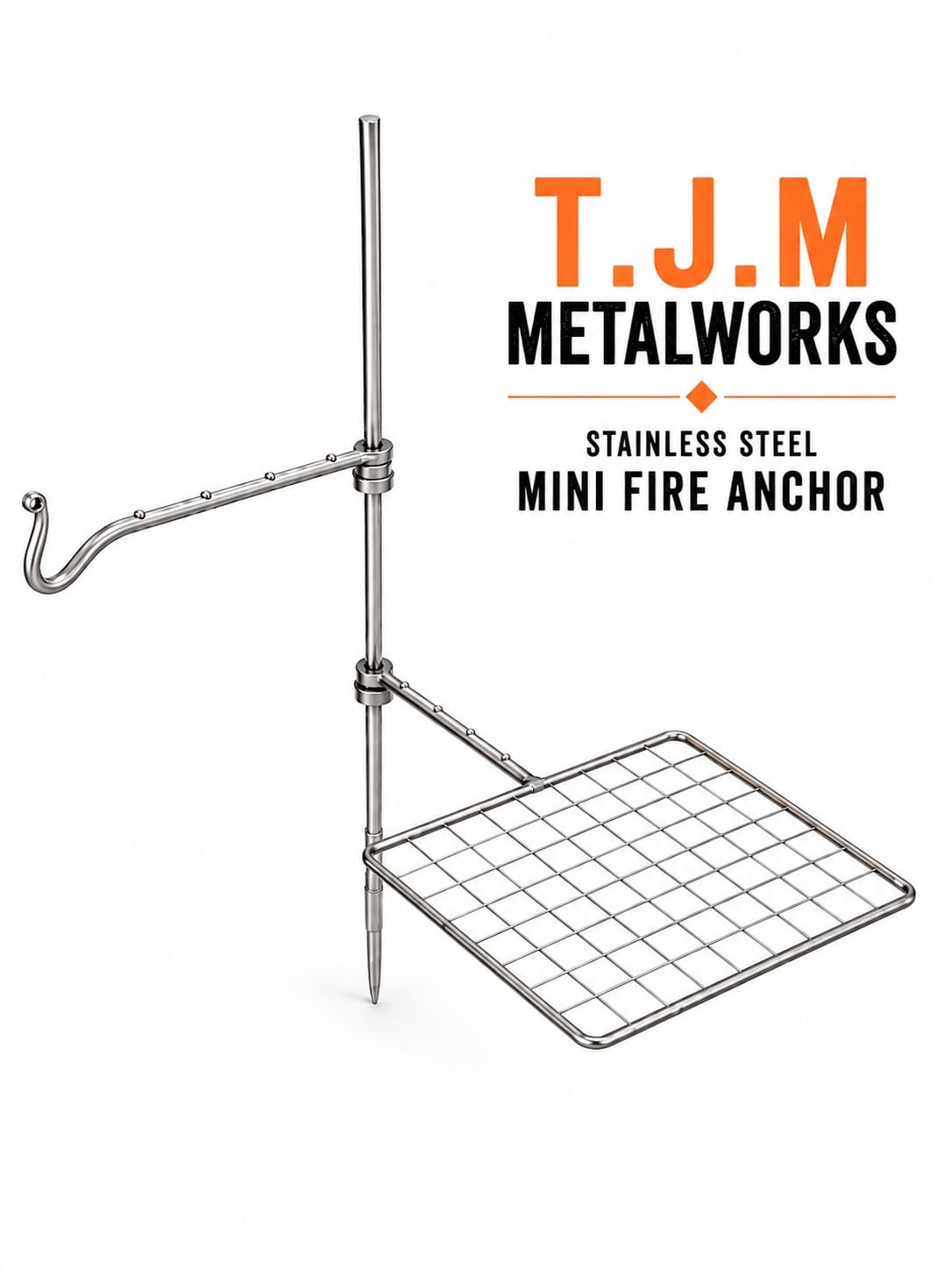 Original Stainless Steel Mini Fire Anchor Grill – Outdoor Cooking