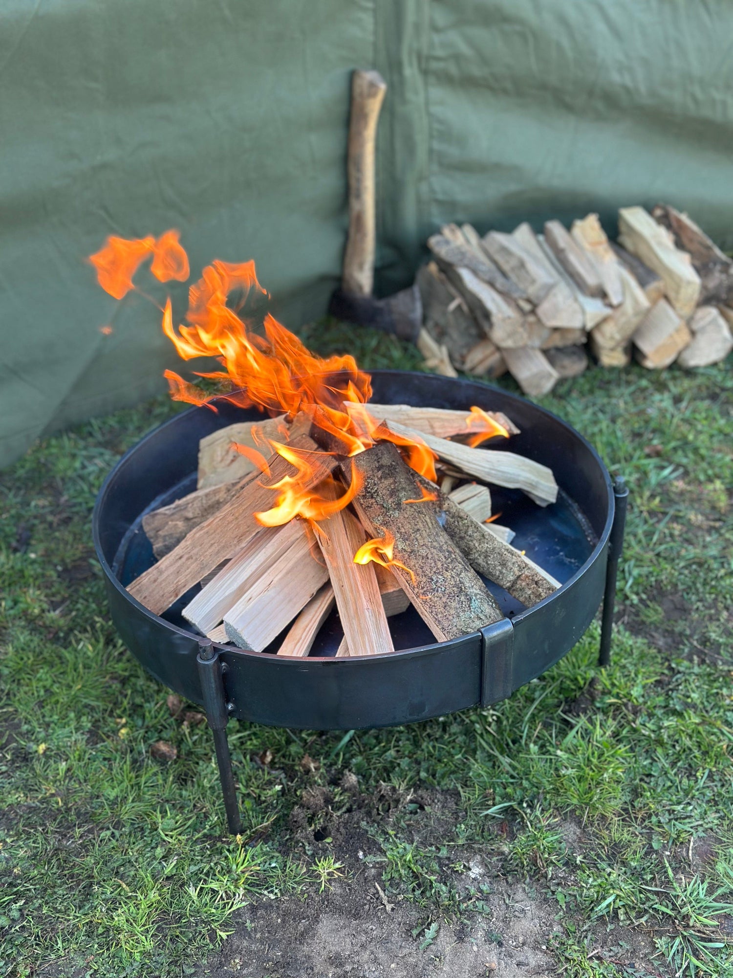 Heavy duty and robust this low level fire pit is easy to store