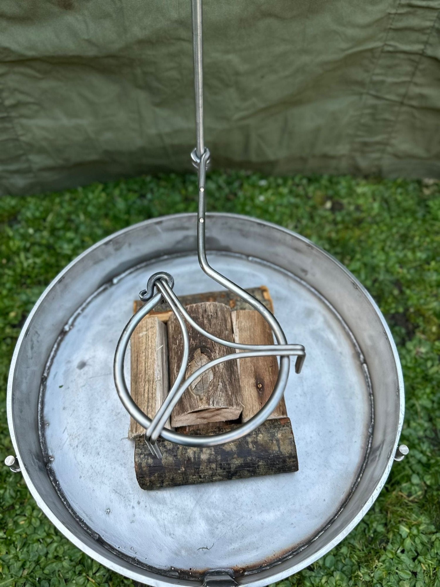 Premium Stainless Steel Pan Arm for Large Fire Anchors (12mm Pole)