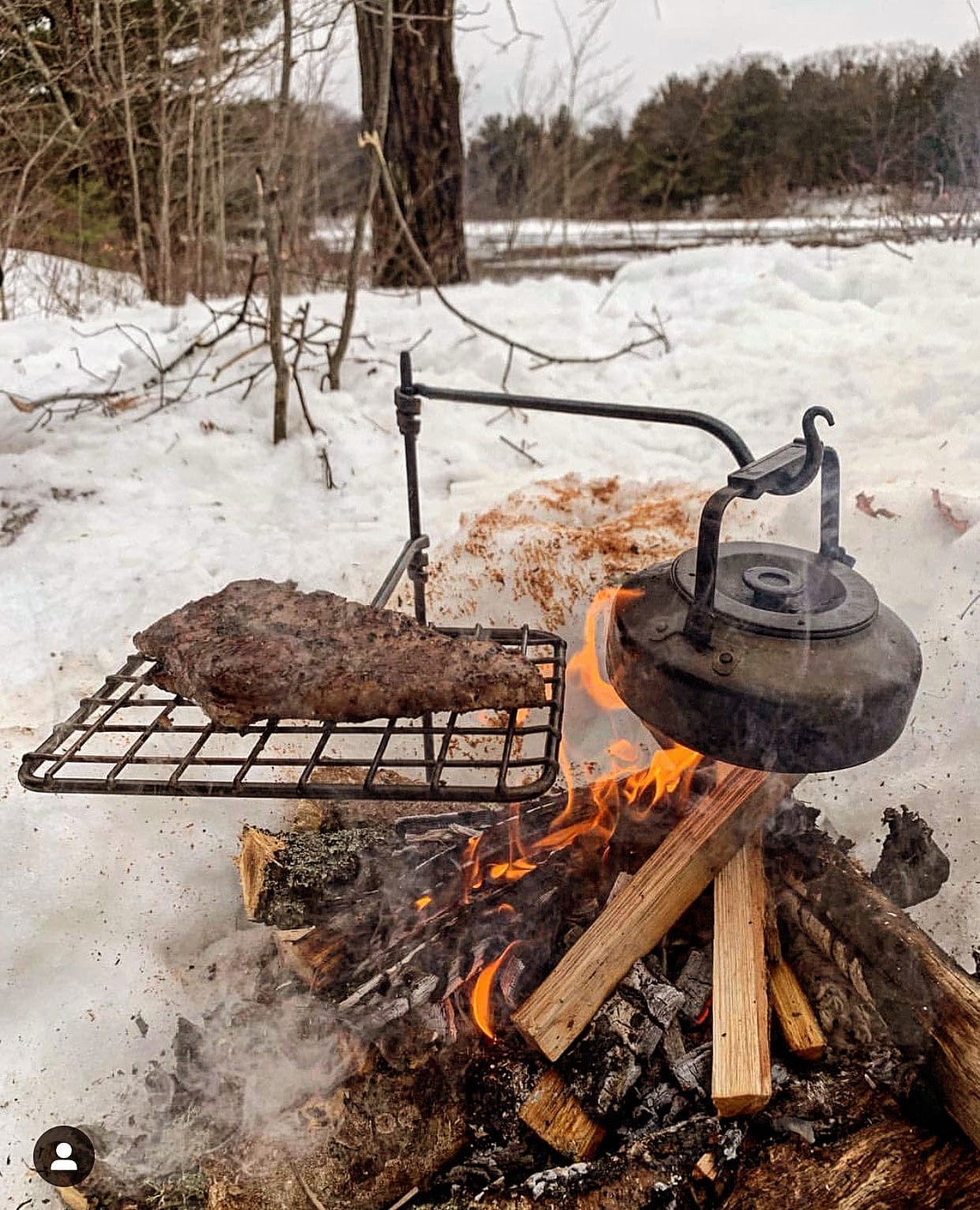 First Edition Grill Mini Fire Anchor - Cook Swing Arm - Bushcraft Cooking Gear