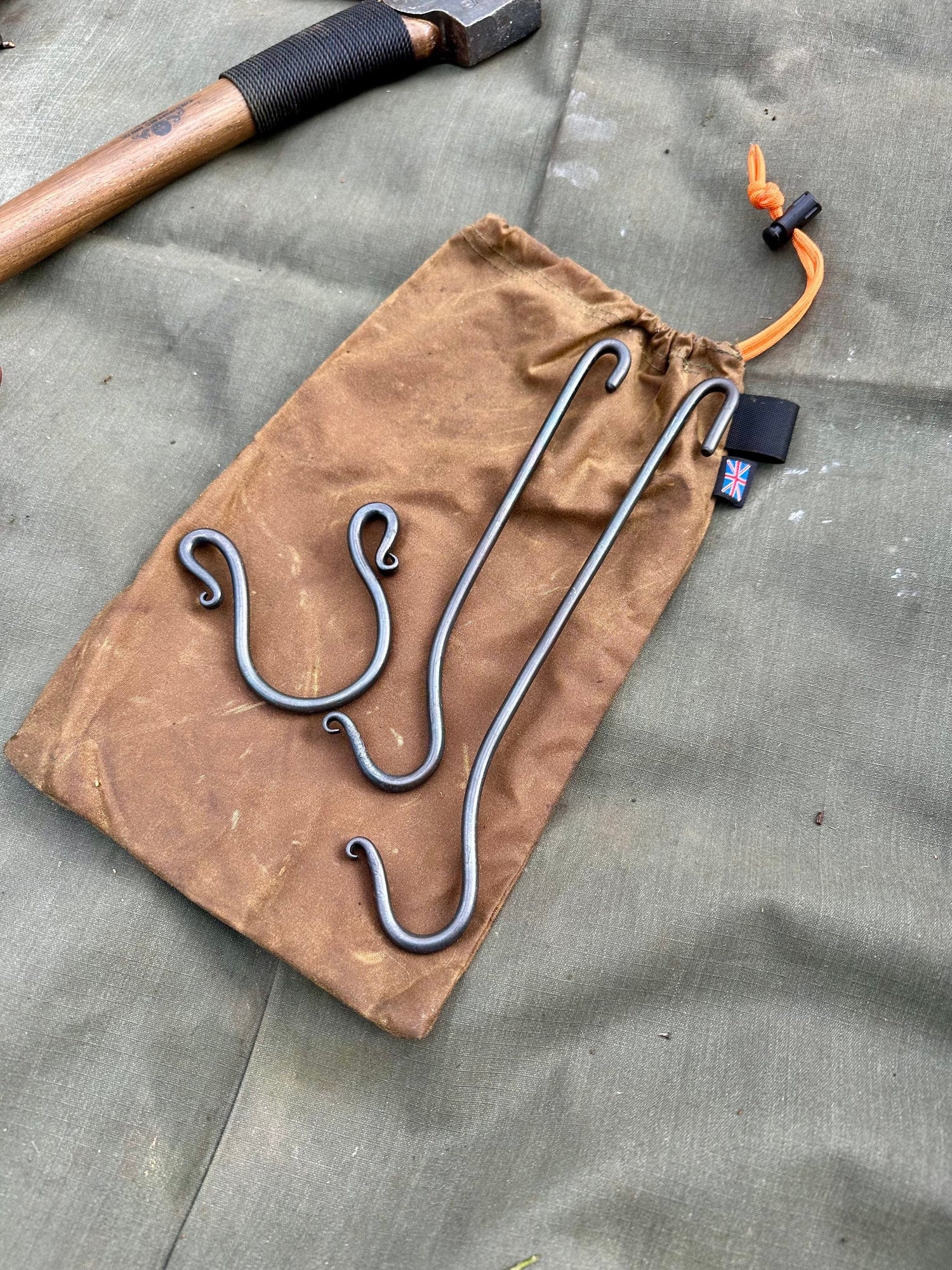 The Pocket Fire Anchor is small enough and very lightweight to always have with you. This is simply a multi hook that can be used for various purposes