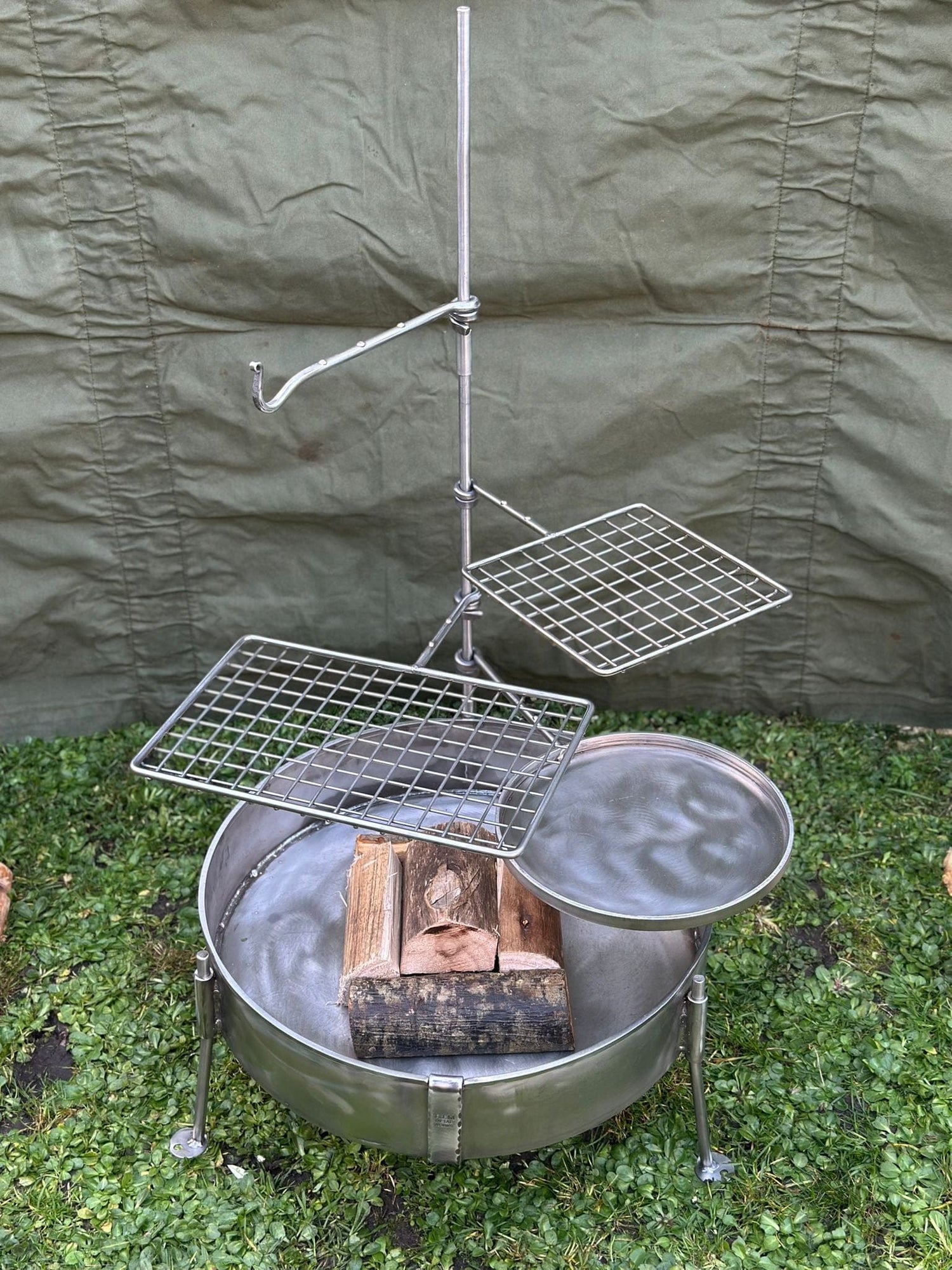 Stainless Steel Grill Arm for 50cm Fire Pit, Cook Station