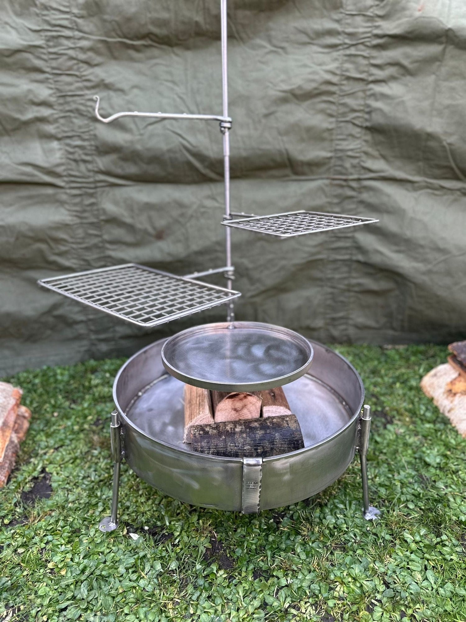 50 Fire Pit & BBQ - Stainless Steel