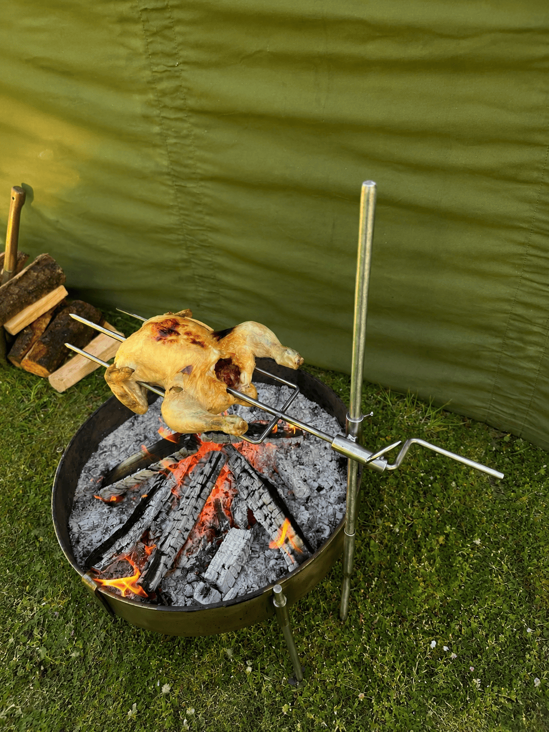 Spit Roast Rotisserie Stainless Steel for Large Fire Anchors - 35/50cm Cook Stations