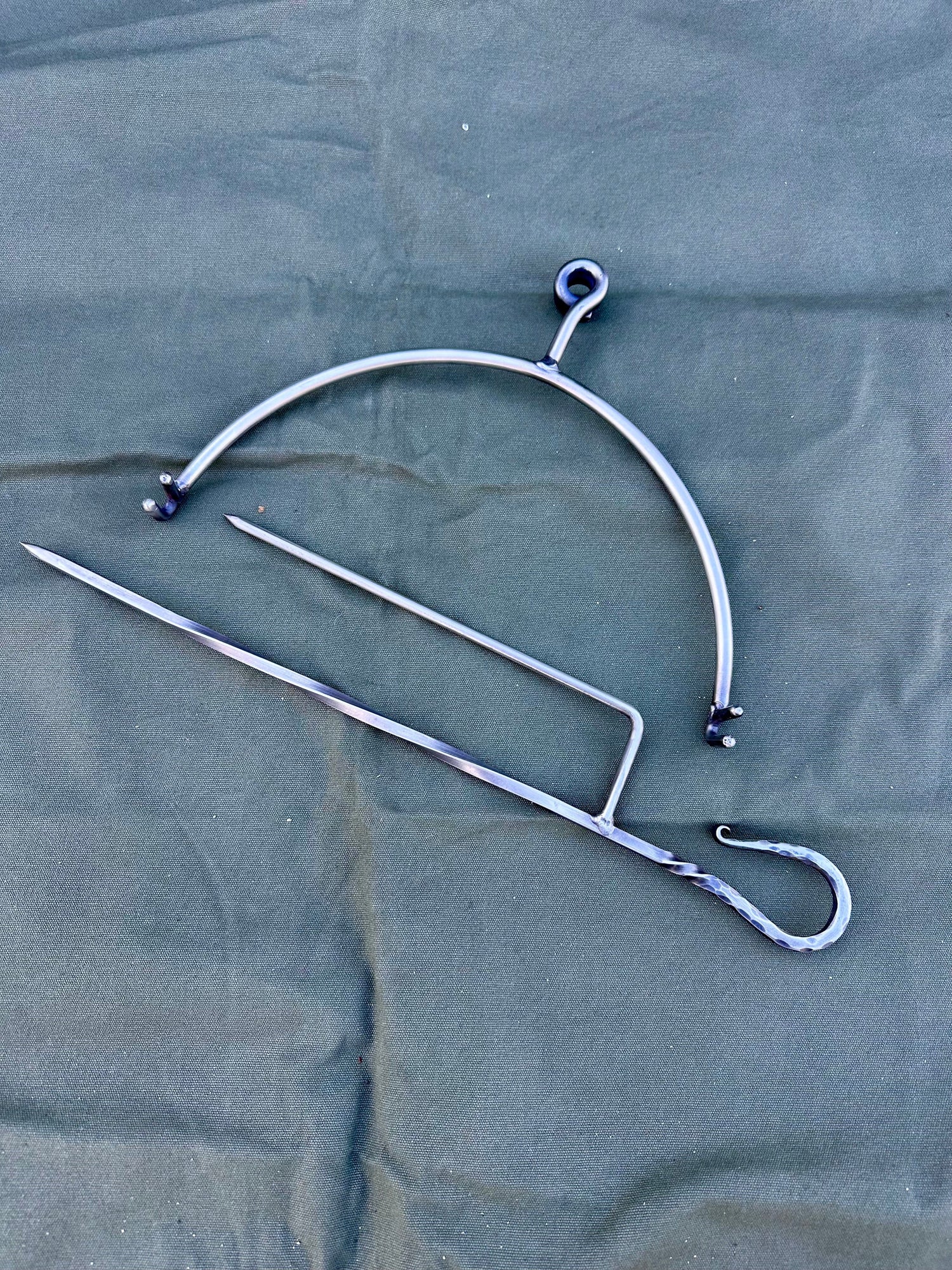 Stainless Steel Spit Roast Arm and Holder for Fire Pit 35 Cook Station