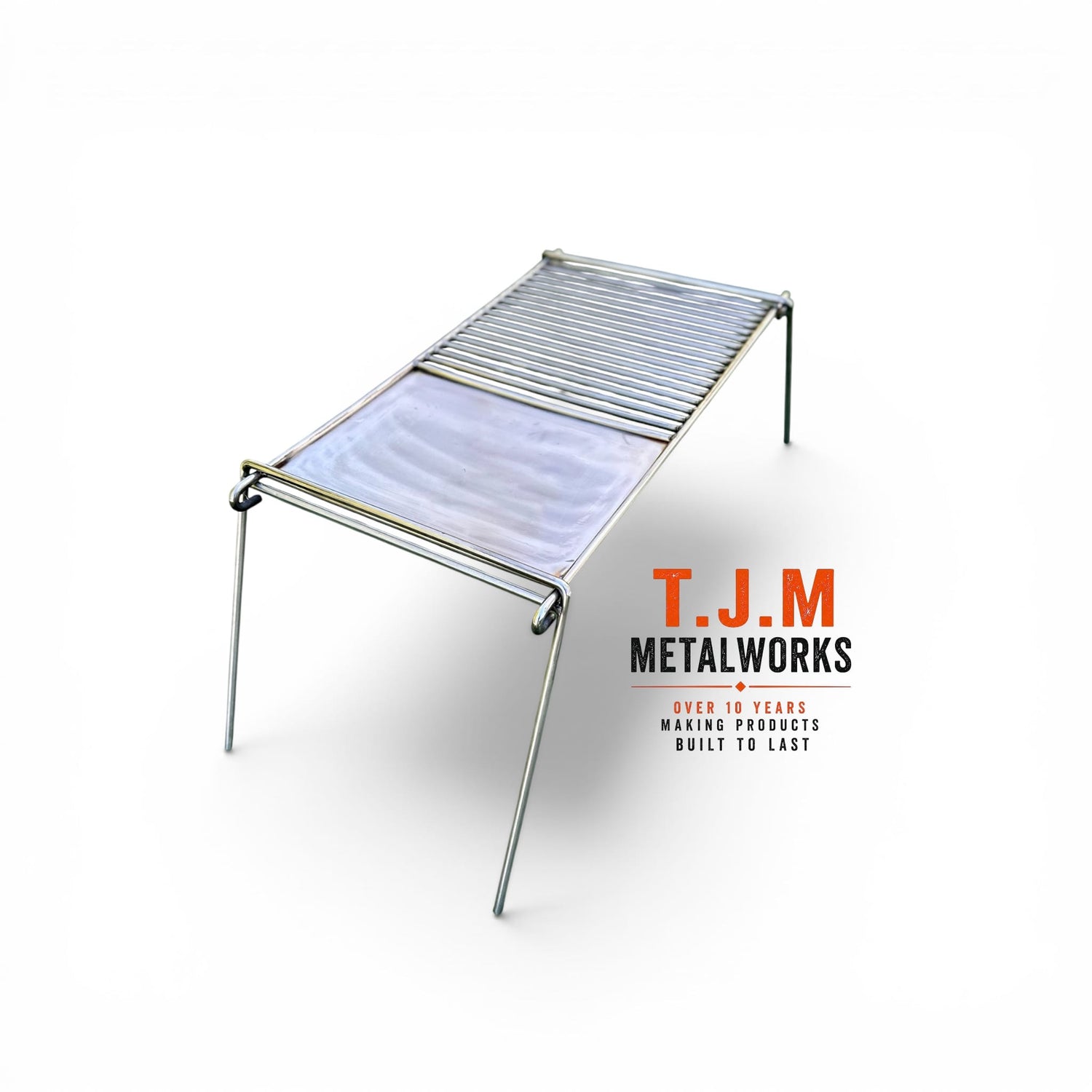 NEW Stainless Steel Base Camp Grill with Skillet Plate ideal for large groups