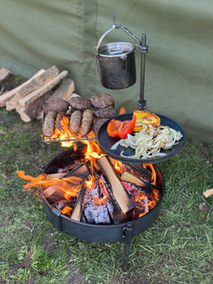 BBQ Fire Pit 35cm Portable Cook Station for Wood Coals