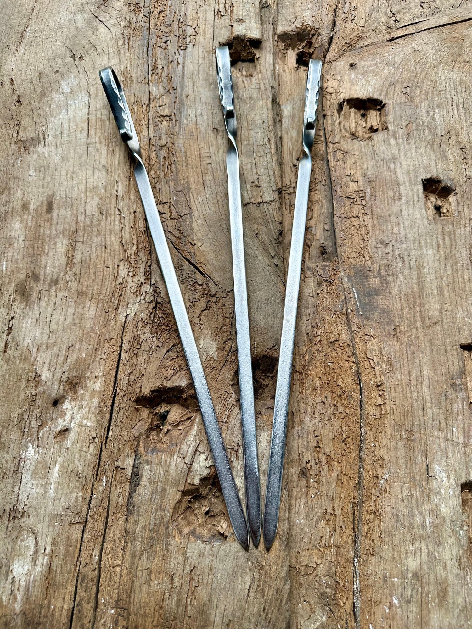 Stainless-Steel Flat Bar Meat Skewers