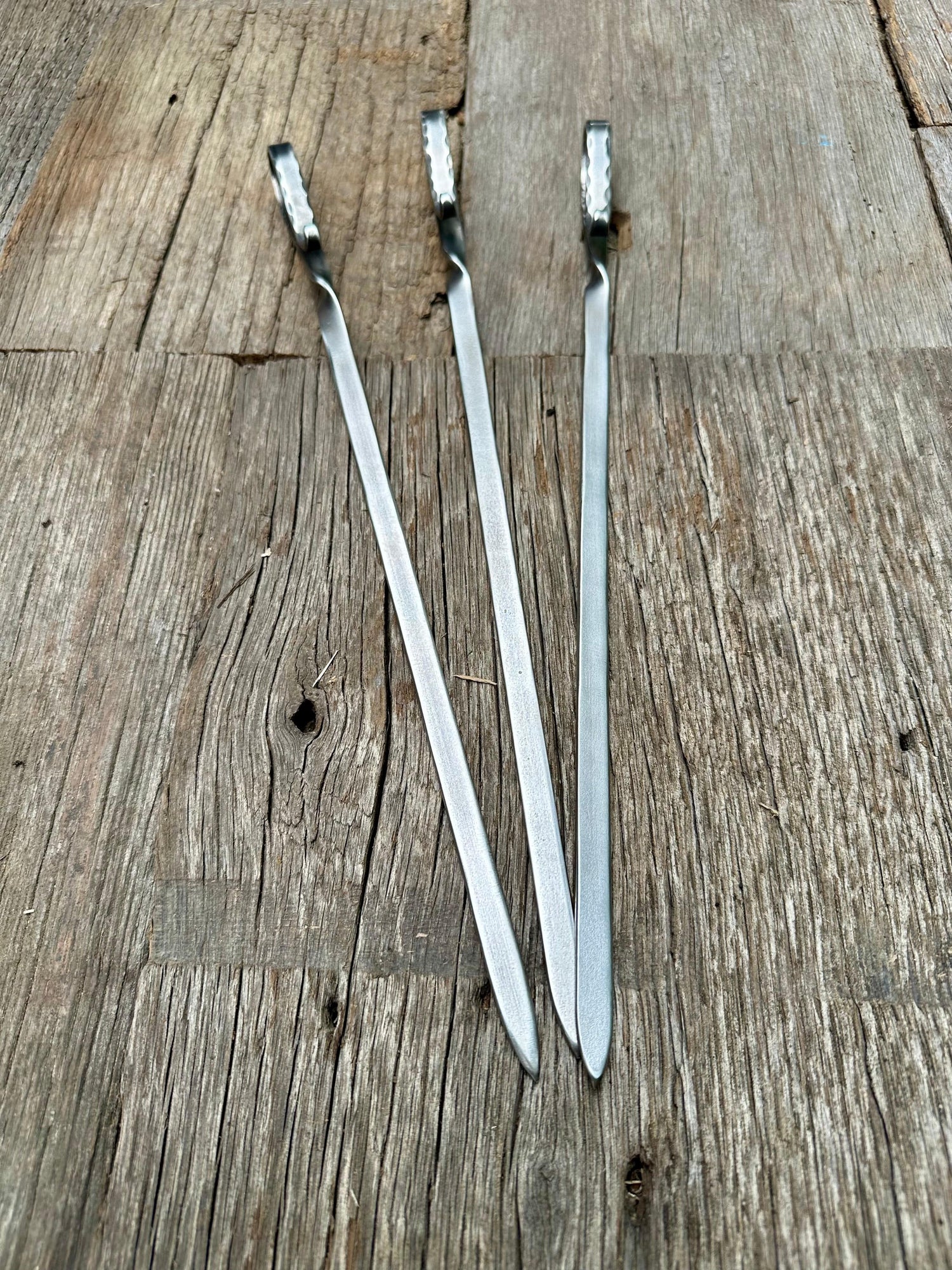 Stainless-Steel Flat Bar Meat Skewers