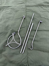 Premium Stainless Steel Hand Forged Fire Anchor Swing Arm – Heritage Campfire Cooking