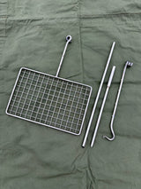 Premium Stainless Steel Fire Anchor with Swing Arm – Campfire Cooking Setup