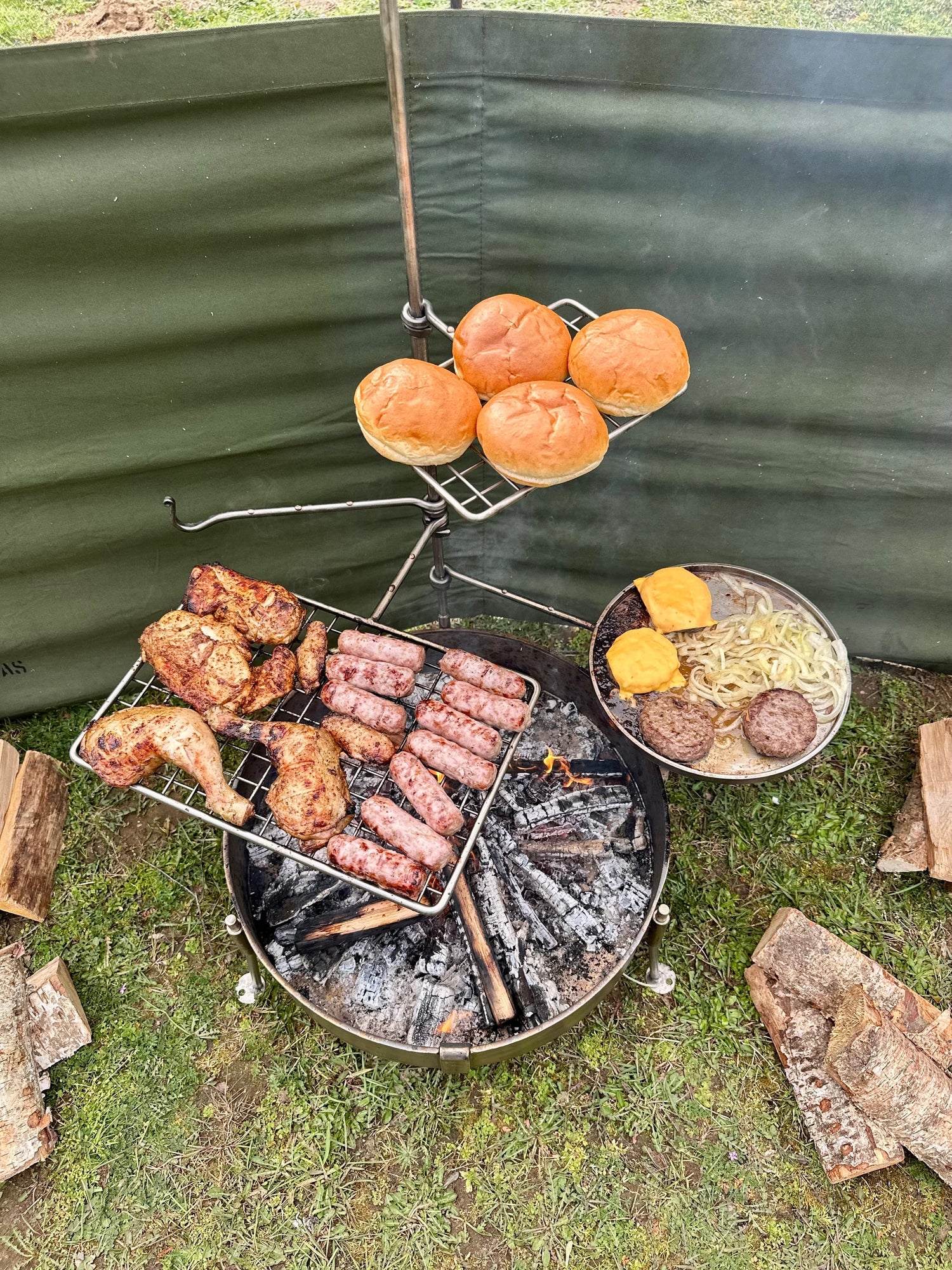 50 Fire Pit & BBQ - Stainless Steel