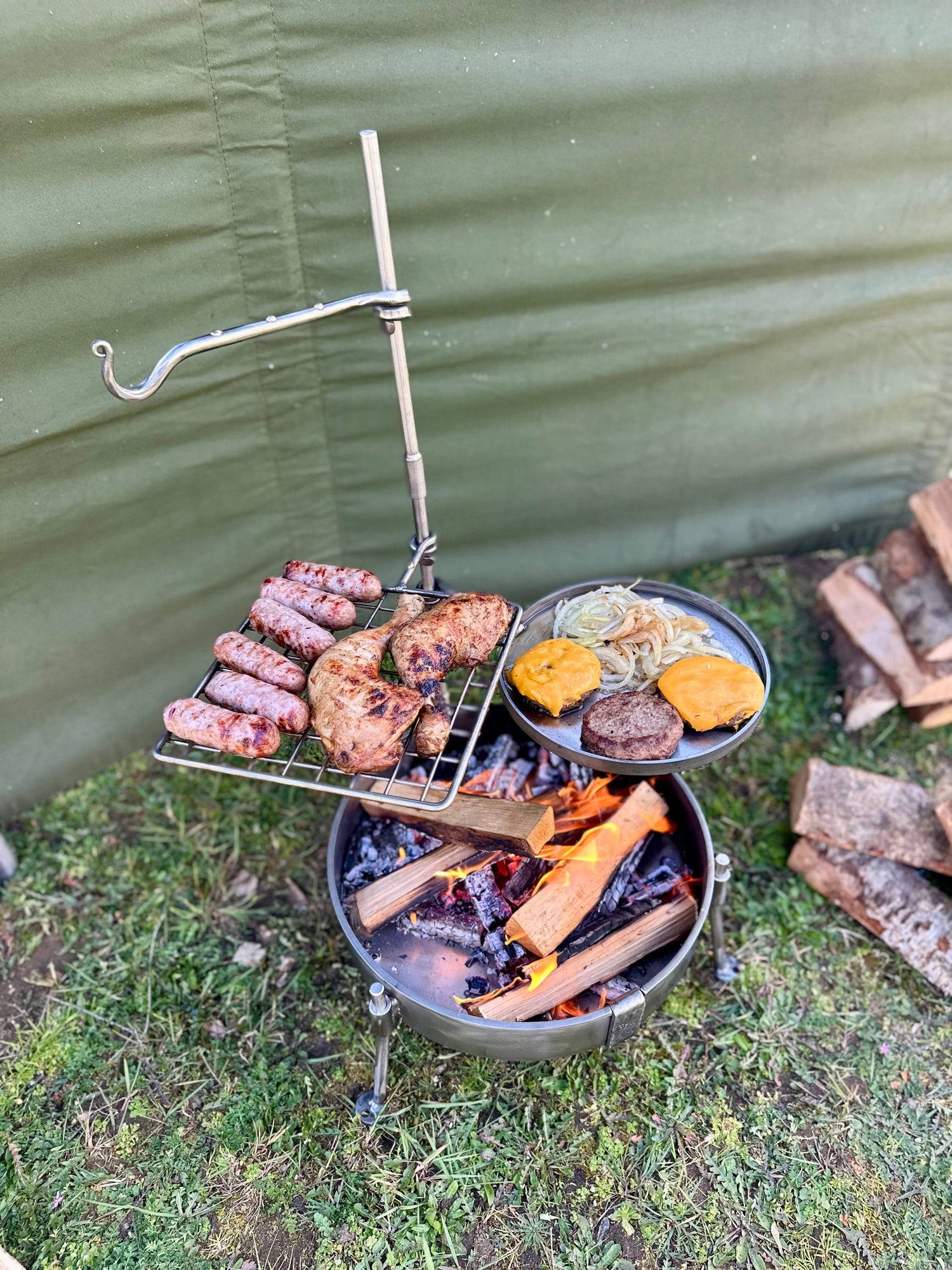 35 Fire Pit & BBQ - Stainless Steel