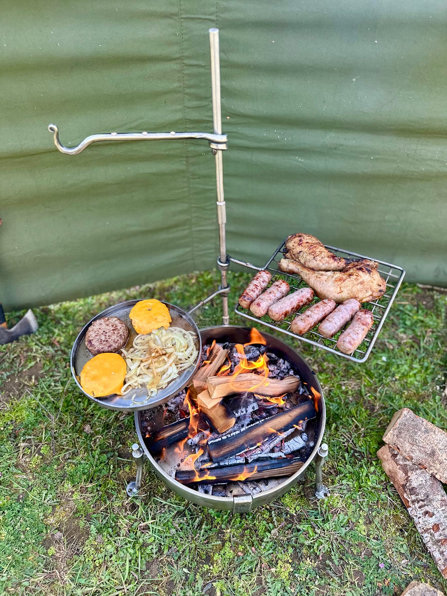 35 Fire Pit & BBQ - Stainless Steel