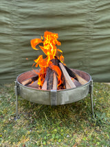 50cm Stainless Steel Fire Pit Low Grounded for Folding Grills