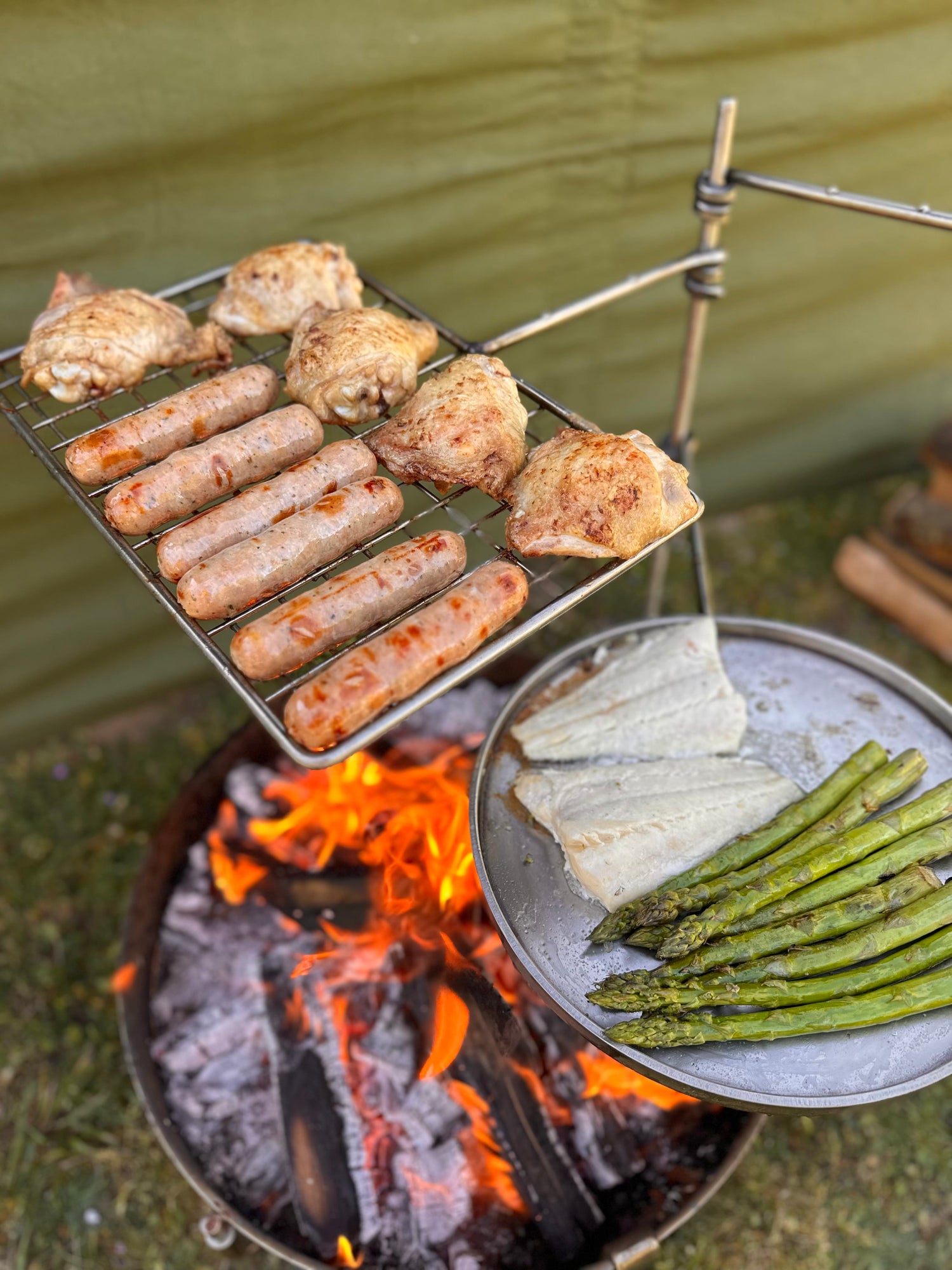 Premium Stainless Steel Fire Anchor – Outdoor Cooking System
