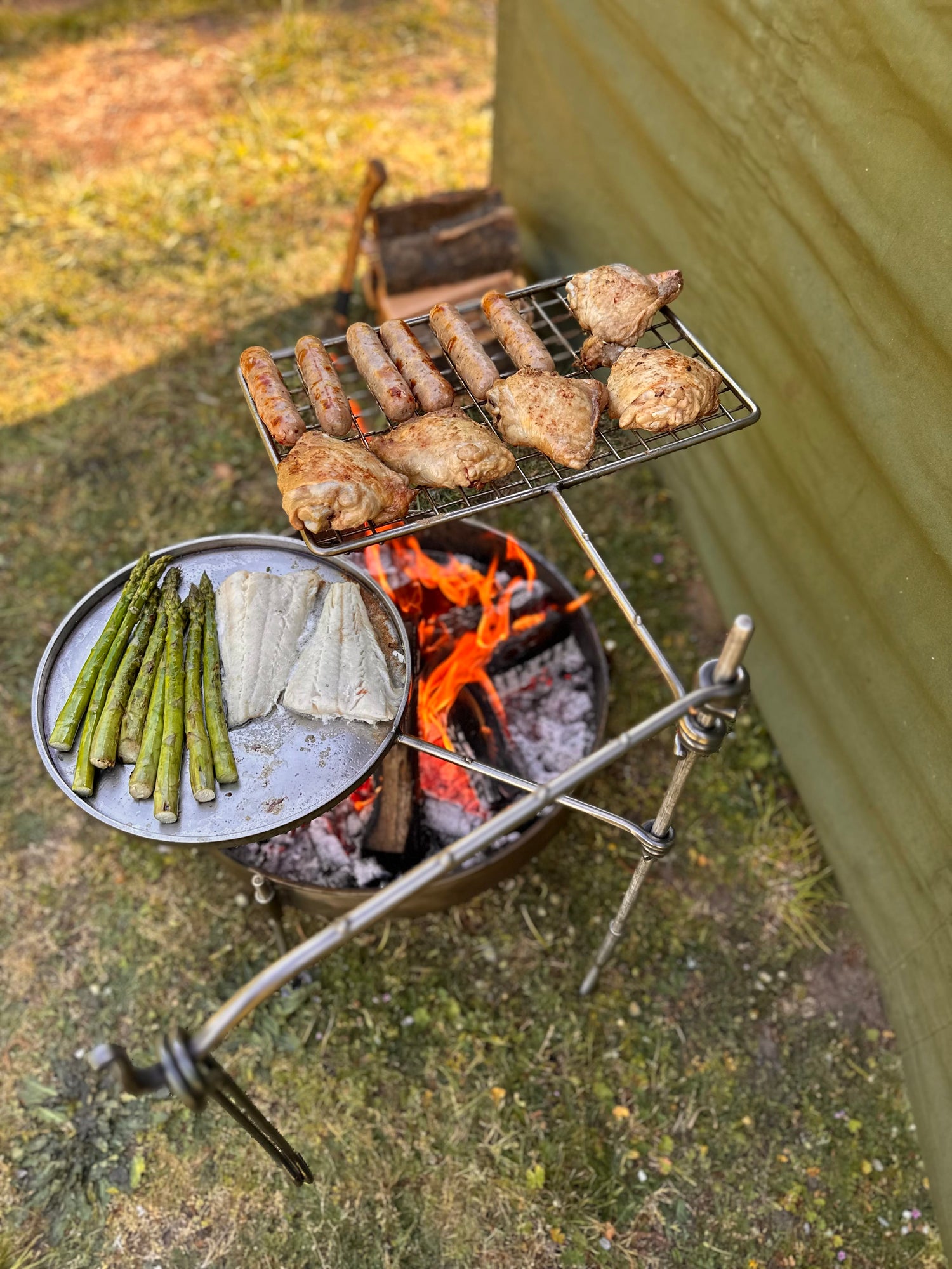 Premium Stainless Steel Fire Anchor – Outdoor Cooking System