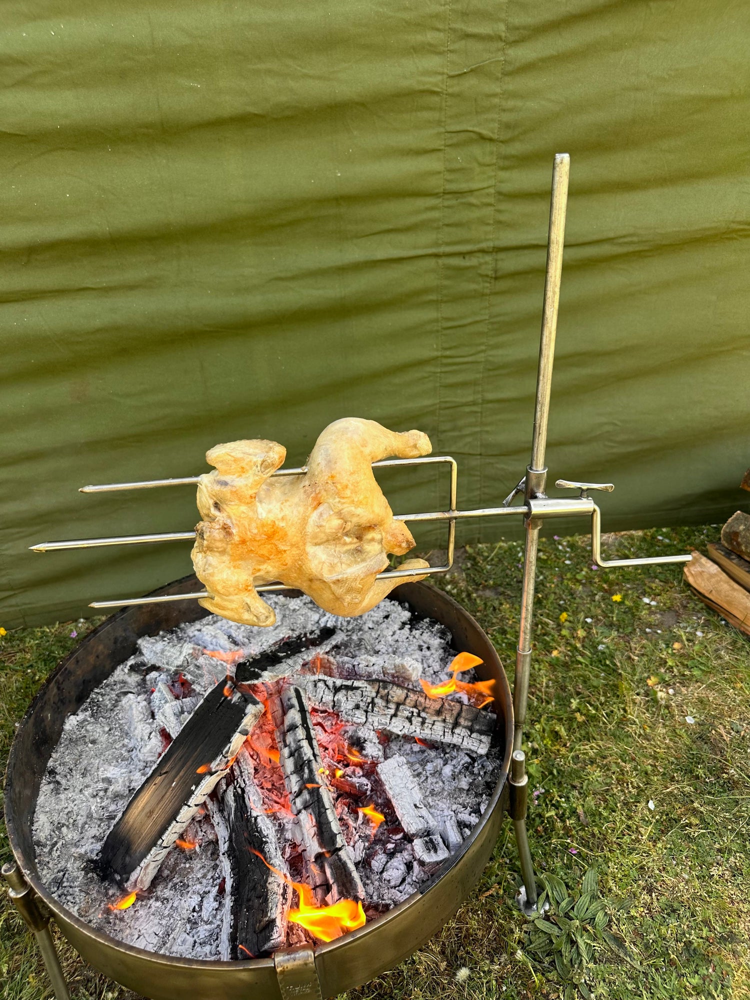 Spit Roast Rotisserie Stainless Steel for Large Fire Anchors - 35/50cm Cook Stations