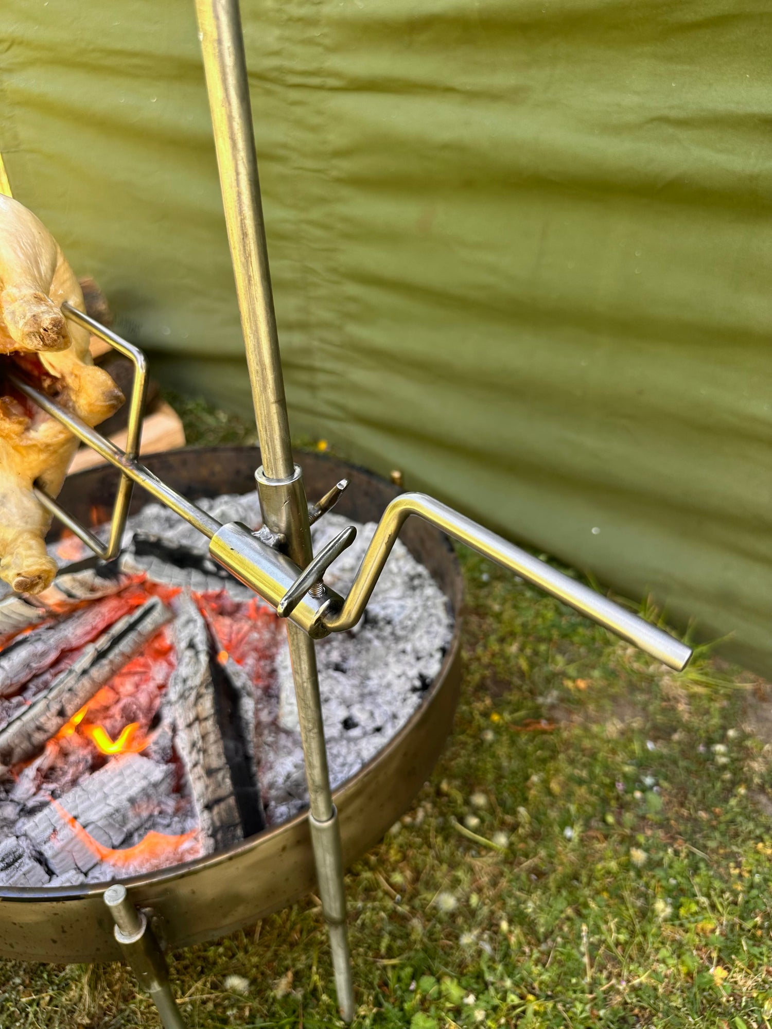 Spit Roast Rotisserie Stainless Steel for Large Fire Anchors - 35/50cm Cook Stations