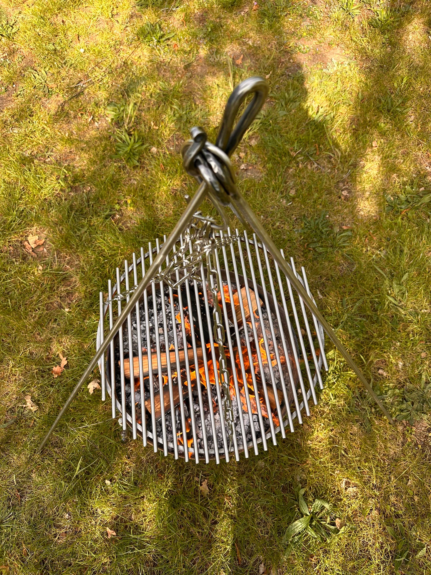 Premium Hand Forged Stainless Steel Campfire Tripod – A Timeless Piece